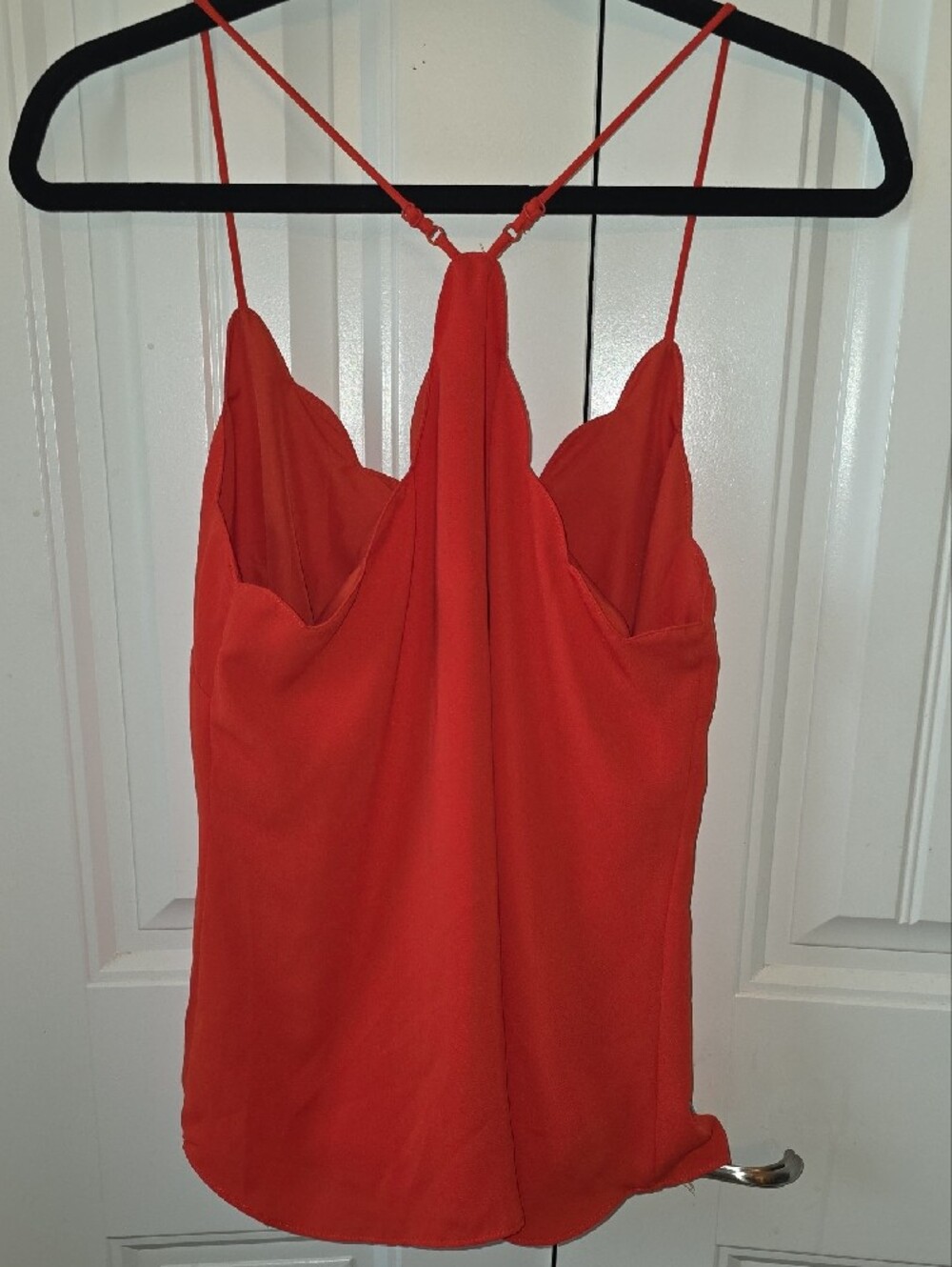 J. Crew Red Scallop-Edge Spaghetti Strap Cami ๐ - Picture 3 of 3